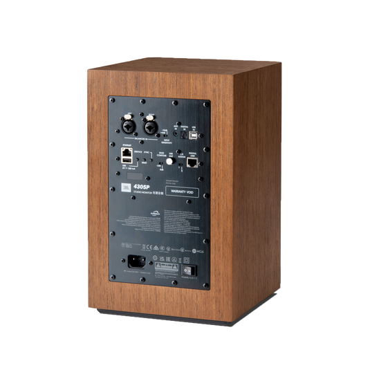 4305P Studio Monitor - Natural Walnut - Powered Bookshelf Loudspeaker System - Back image number null